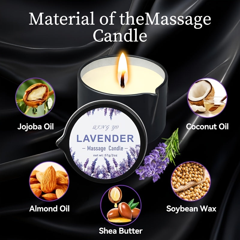 Scented Massage Oil Candle – Low-Temperature Pouring Design – Spa & Romantic Gift