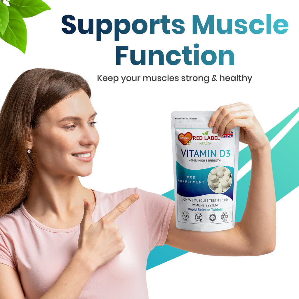 Vitamin D3 4000IU Tablets Vitamin D3 Supplements High Strength, UK Vit D