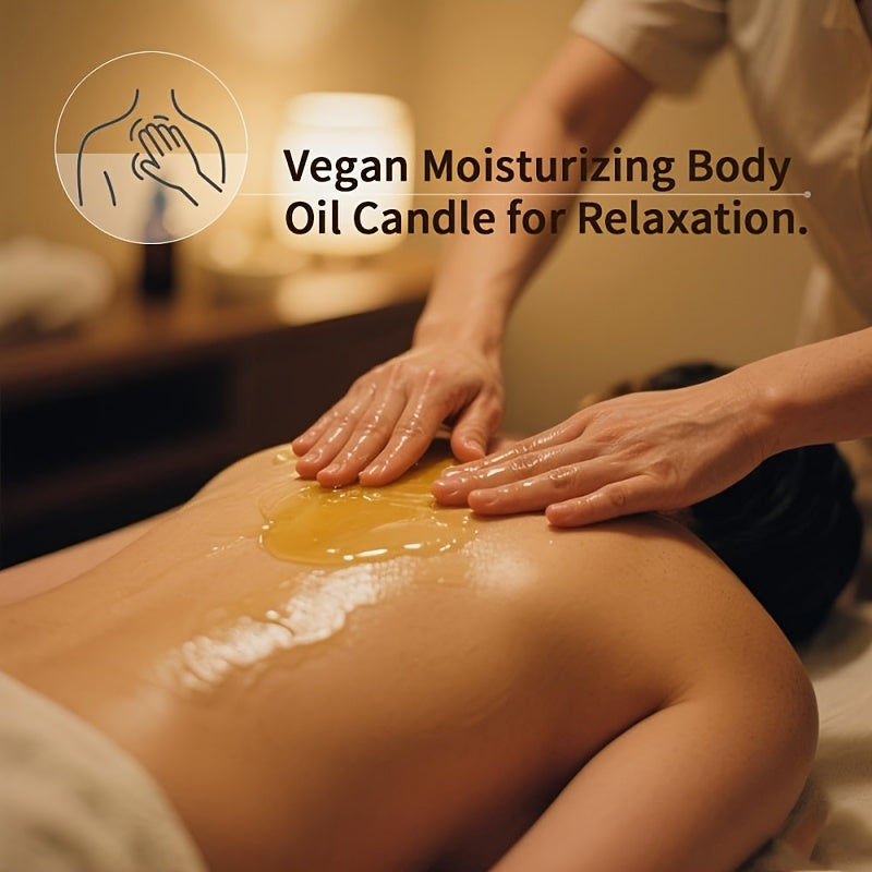 Scented Massage Oil Candle – Low-Temperature Pouring Design – Spa & Romantic Gift