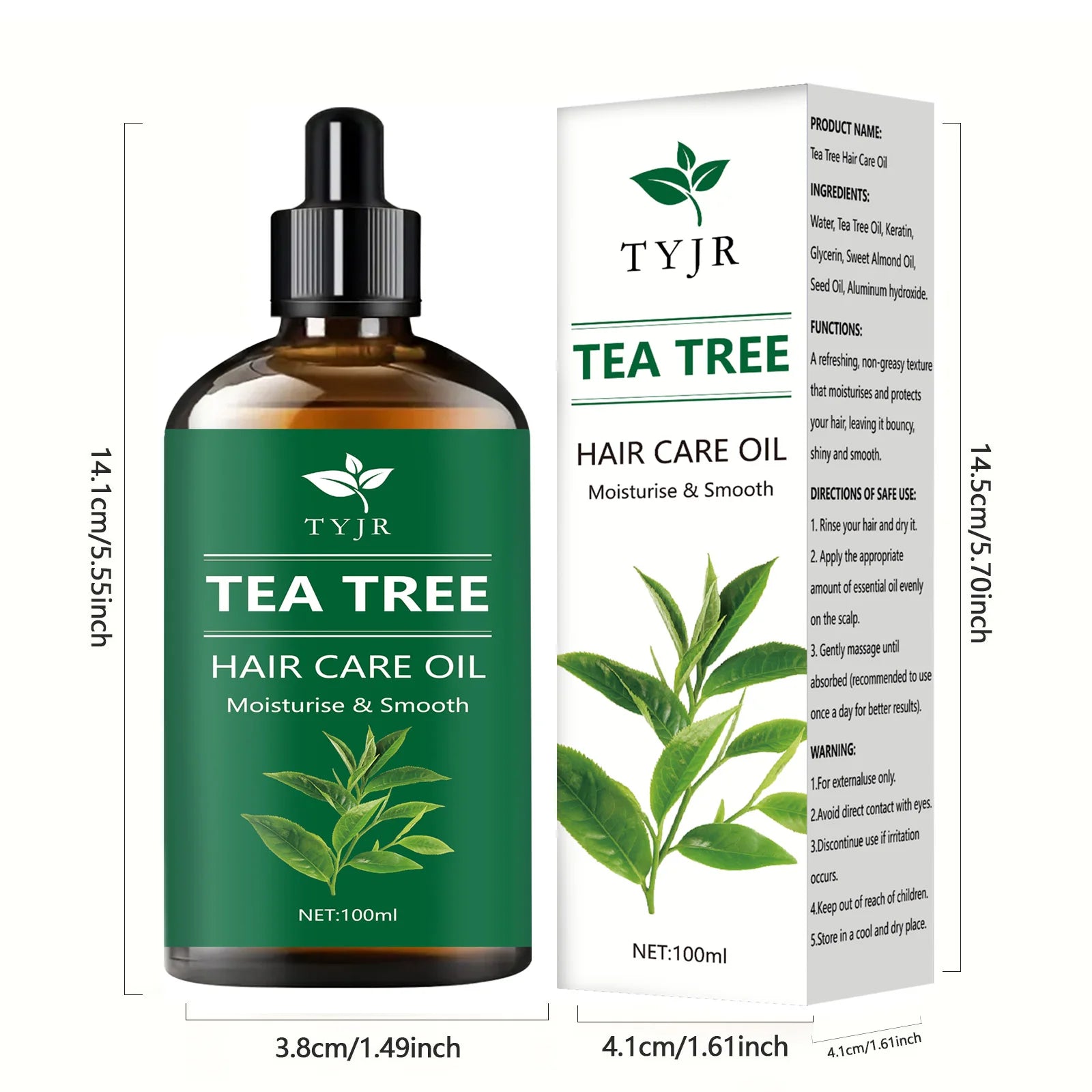 Tea Tree Essential Oil – Pure Natural Hair & Scalp Treatment for Growth & Shine