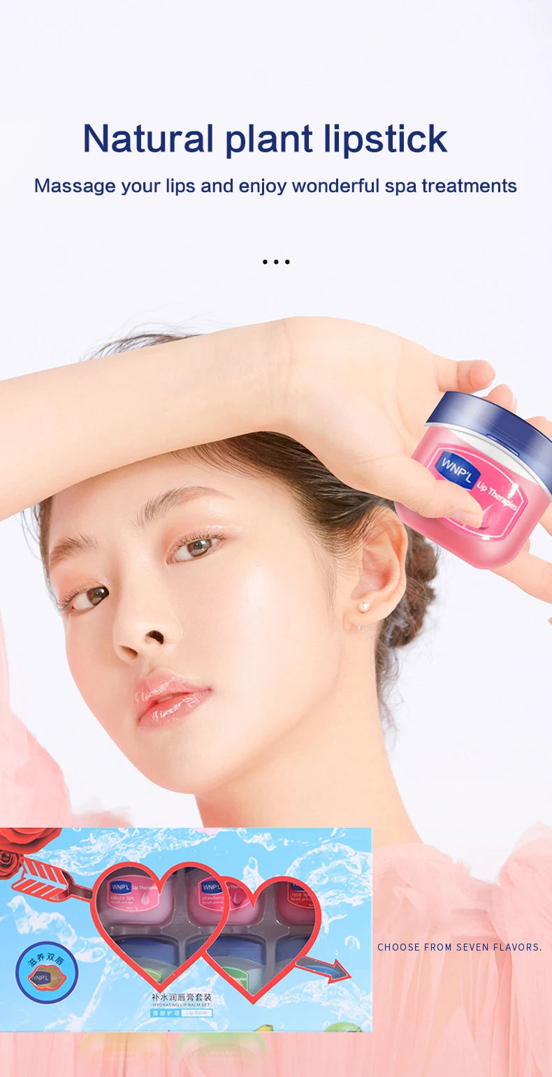 Moisturizing Lip Balm Set – 4/6/8pcs Natural Plant-Based Jelly Lip Care