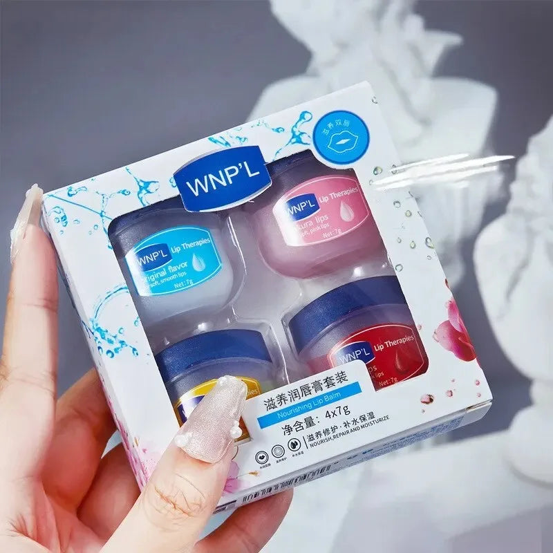 Moisturizing Lip Balm Set – 4/6/8pcs Natural Plant-Based Jelly Lip Care