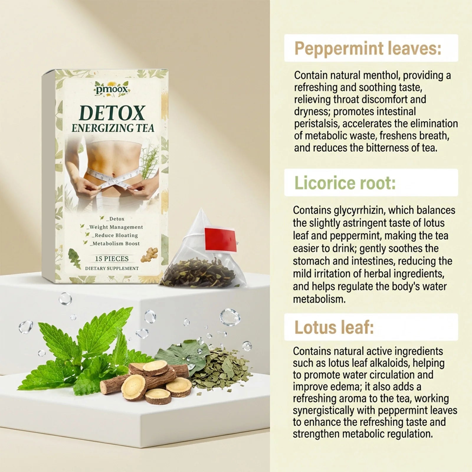 Premium Herbal Tea – Soothes Throat Discomfort & Supports Waist Toning (Portable)