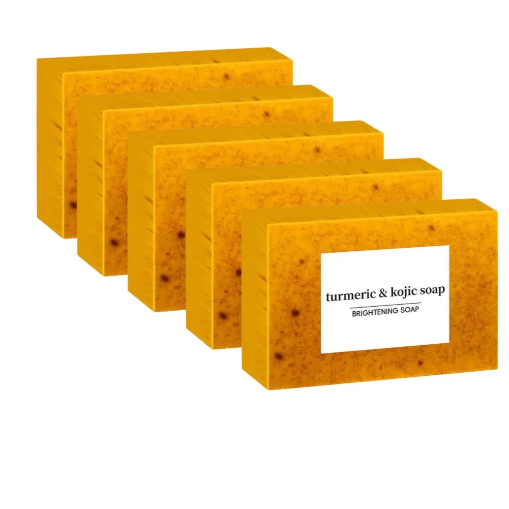 100g Turmeric Handmade Soap – Lemon & Kojic Acid Shower + Facial Soap (1/3/5pcs)