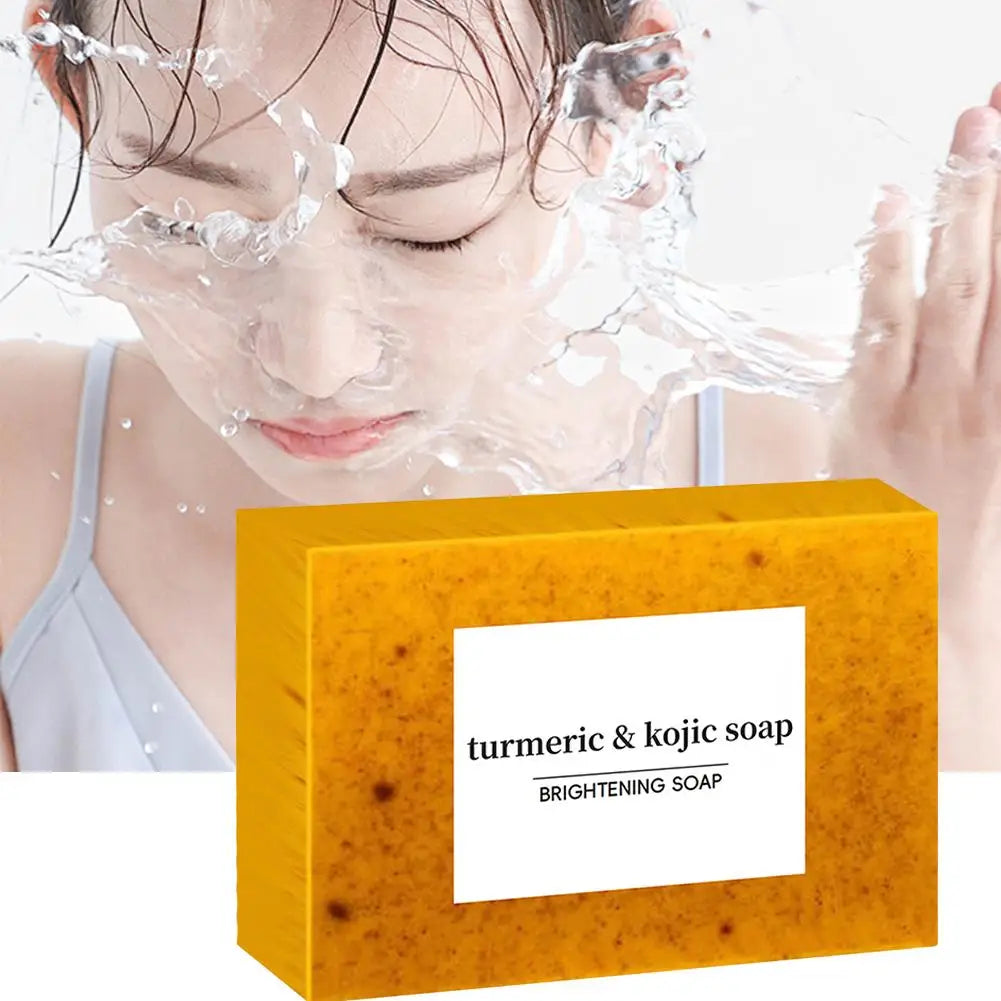 100g Turmeric Handmade Soap – Lemon & Kojic Acid Shower + Facial Soap (1/3/5pcs)