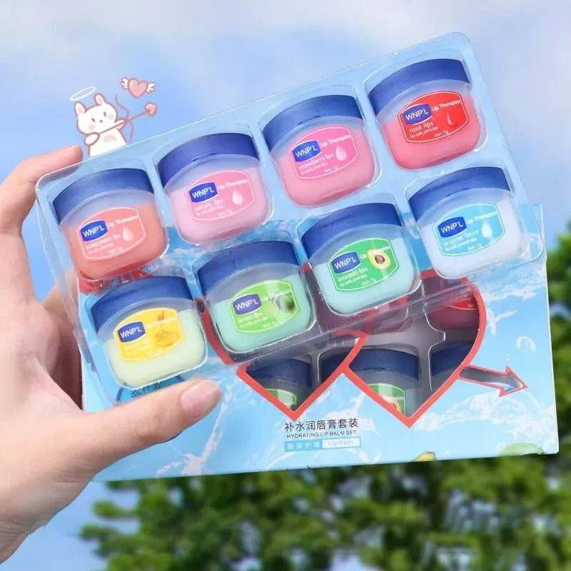 Moisturizing Lip Balm Set – 4/6/8pcs Natural Plant-Based Jelly Lip Care