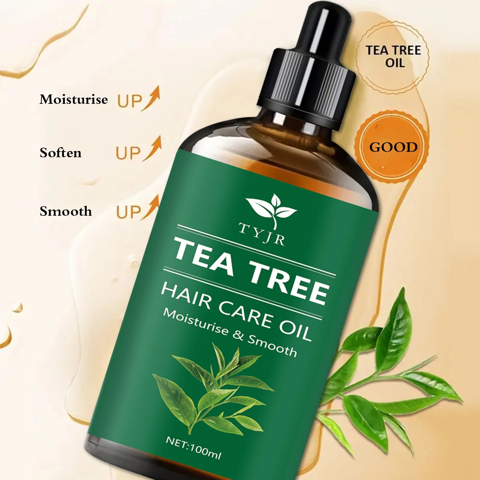Tea Tree Essential Oil – Pure Natural Hair & Scalp Treatment for Growth & Shine