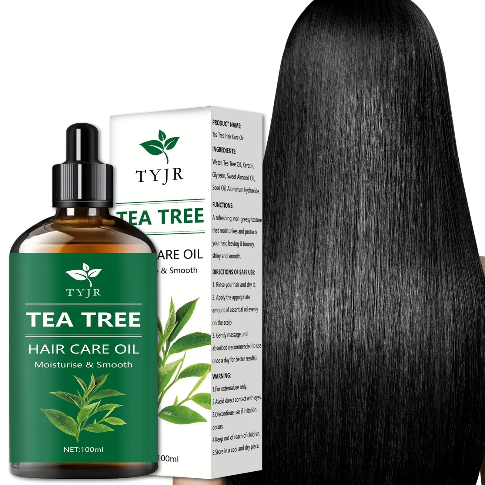 Tea Tree Essential Oil – Pure Natural Hair & Scalp Treatment for Growth & Shine