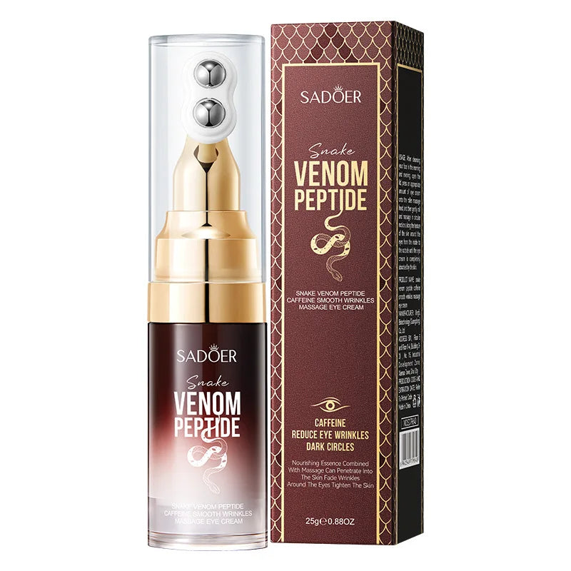 SADOER Snake Venom Eye Cream – Peptides & Caffeine for Wrinkles, Dark Circles & Hydration