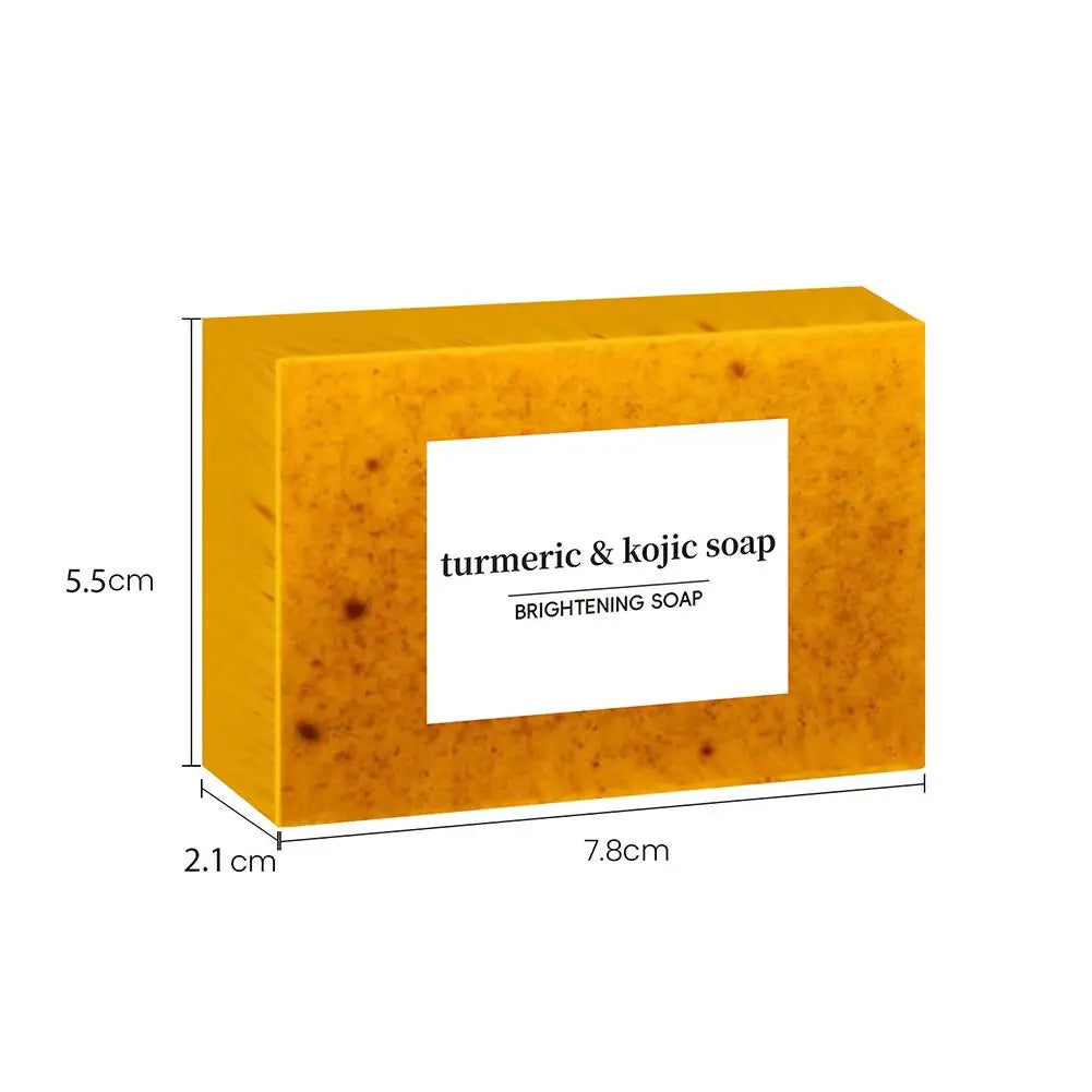 100g Turmeric Handmade Soap – Lemon & Kojic Acid Shower + Facial Soap (1/3/5pcs)