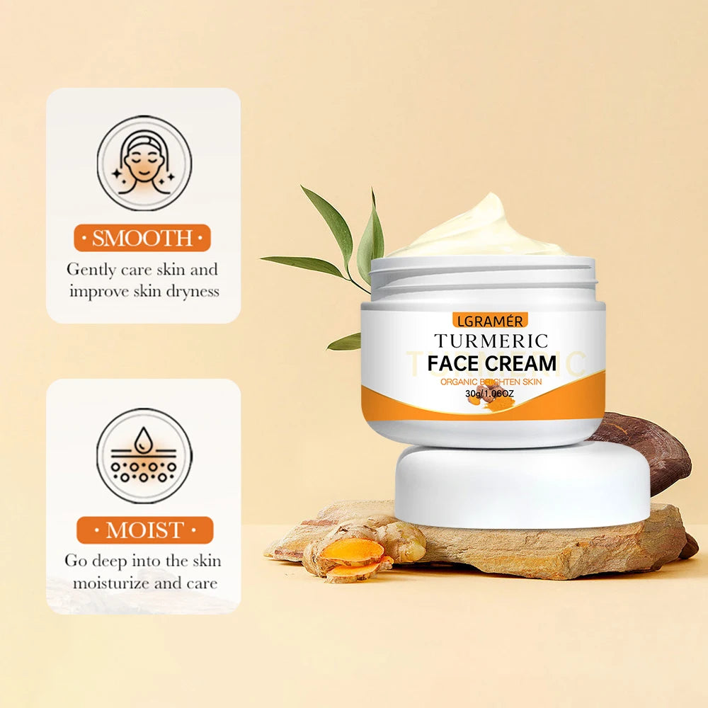 Turmeric Whitening Face Cream – Brightening, Wrinkle Repair & Moisturizing Anti-Aging Care