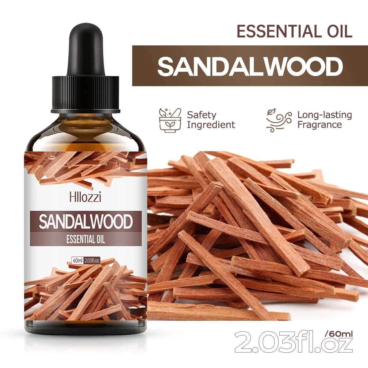 Sandalwood Essential Oil – for Aromatherapy, Candles & Soap Making 30ml/60ml/100ml