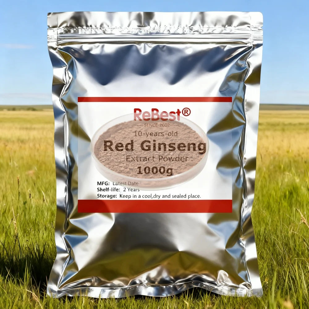 10-Year Aged Korean Red Ginseng Extract Powder – Premium Radix Ginseng, Aluminum Foil Pack, Wholesale for Global Distributors