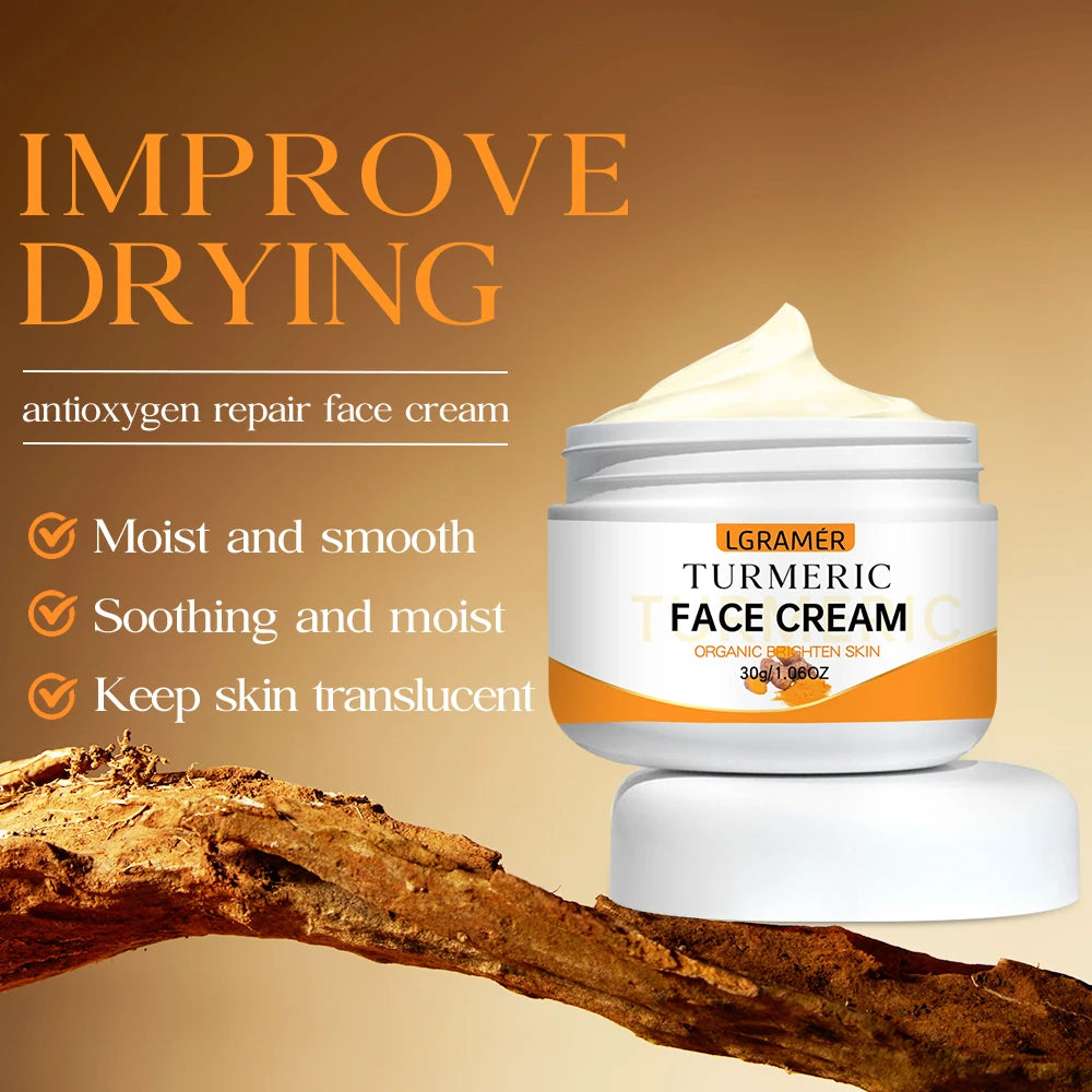 Turmeric Whitening Face Cream – Brightening, Wrinkle Repair & Moisturizing Anti-Aging Care