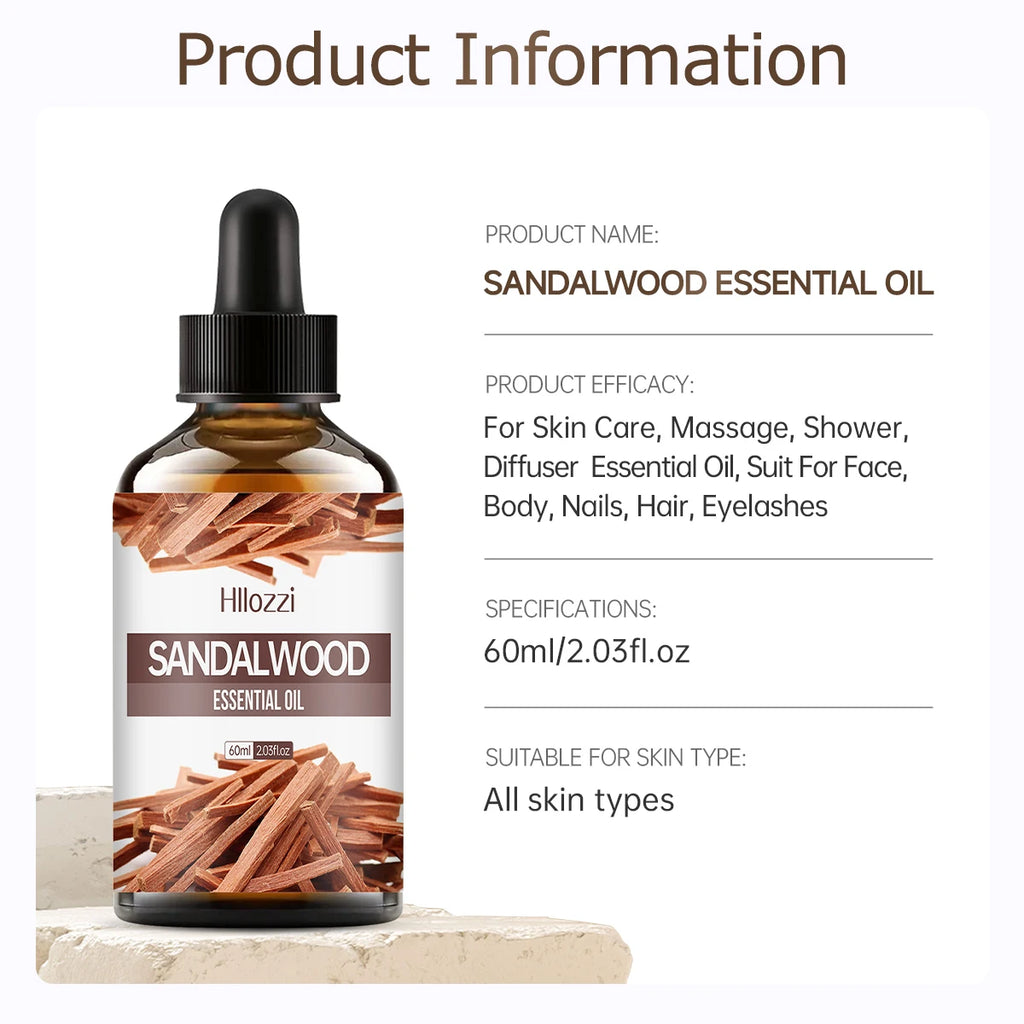 Sandalwood Essential Oil – for Aromatherapy, Candles & Soap Making 30ml/60ml/100ml