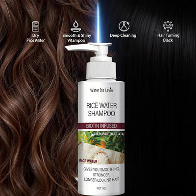 Rice Water Shampoo with Biotin & Keratin – Smoothing & Strengthening, Citrus Fresh