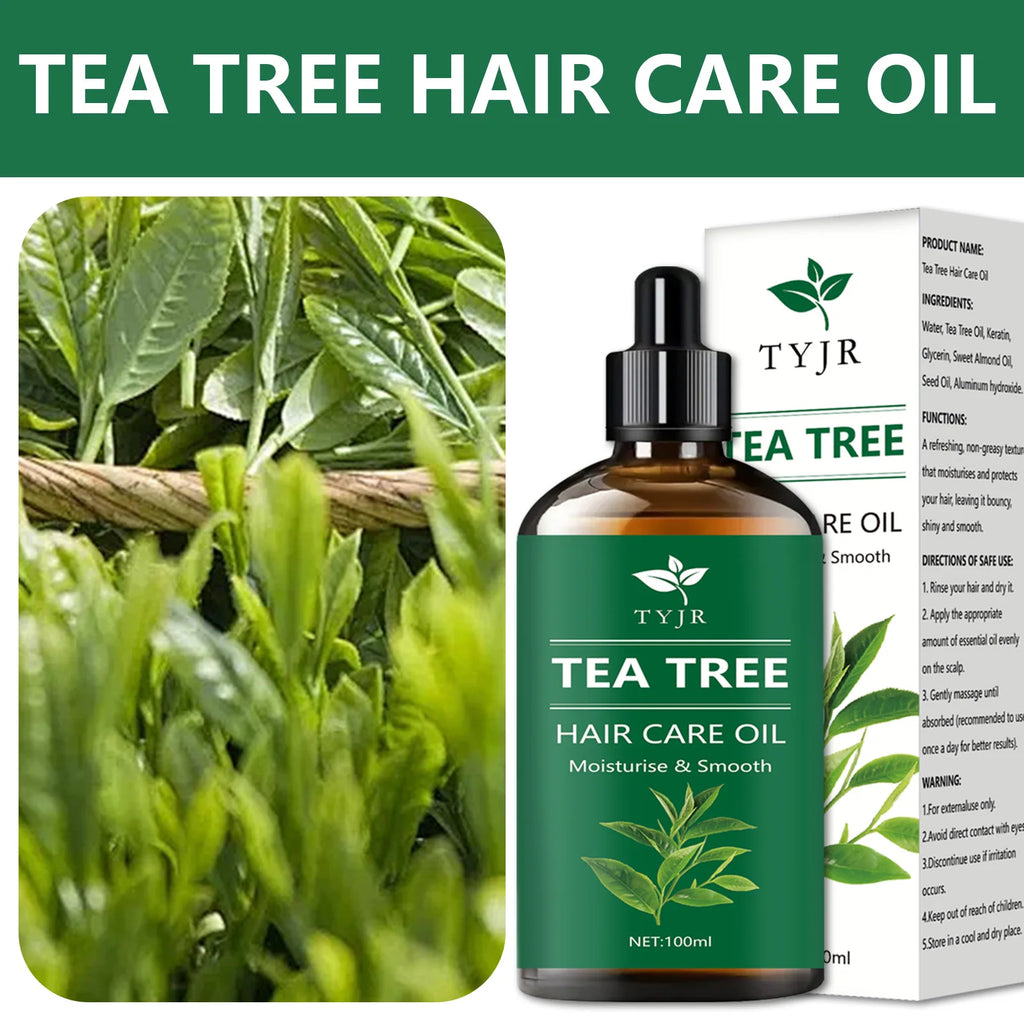 Tea Tree Essential Oil – Pure Natural Hair & Scalp Treatment for Growth & Shine