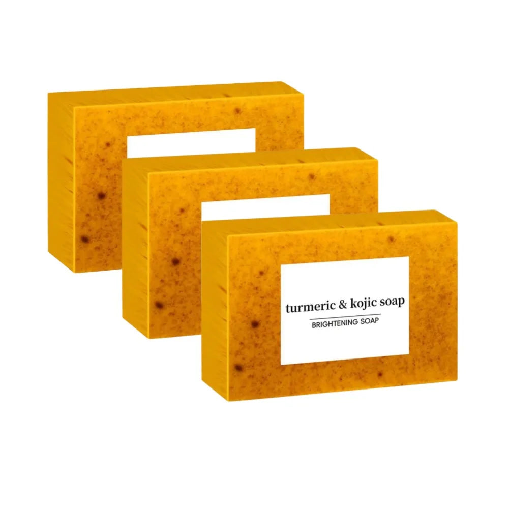 100g Turmeric Handmade Soap – Lemon & Kojic Acid Shower + Facial Soap (1/3/5pcs)