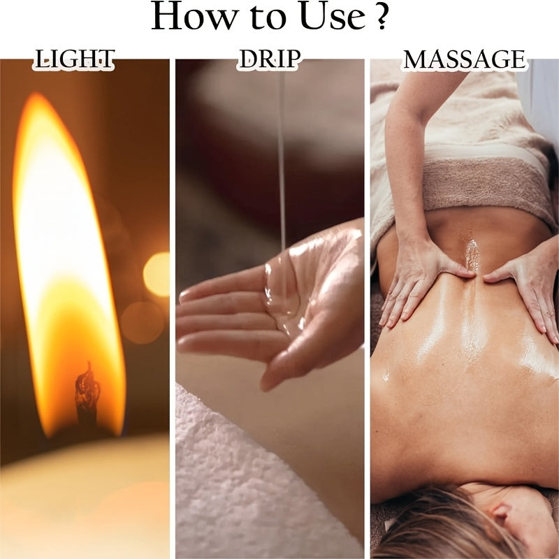Scented Massage Oil Candle – Low-Temperature Pouring Design – Spa & Romantic Gift