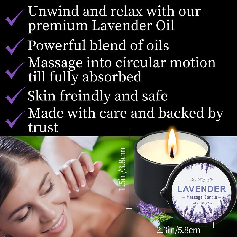 Scented Massage Oil Candle – Low-Temperature Pouring Design – Spa & Romantic Gift